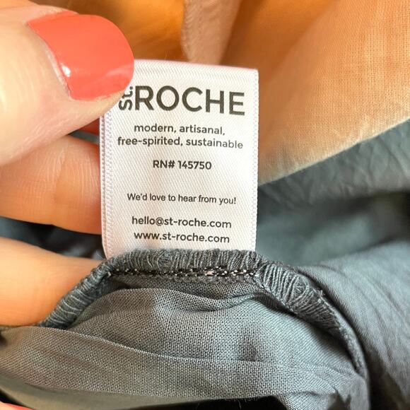 St. Roche Monarch Silk Dip Dye Mini Dress In Praline Wild Rose Black Size 10 New - Picture 13 of 15